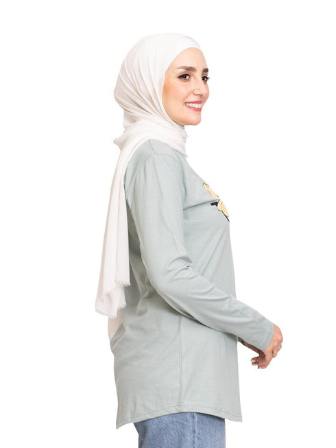 Aqua Foam Printed Long - Sleeve Design 41 - Khotwh